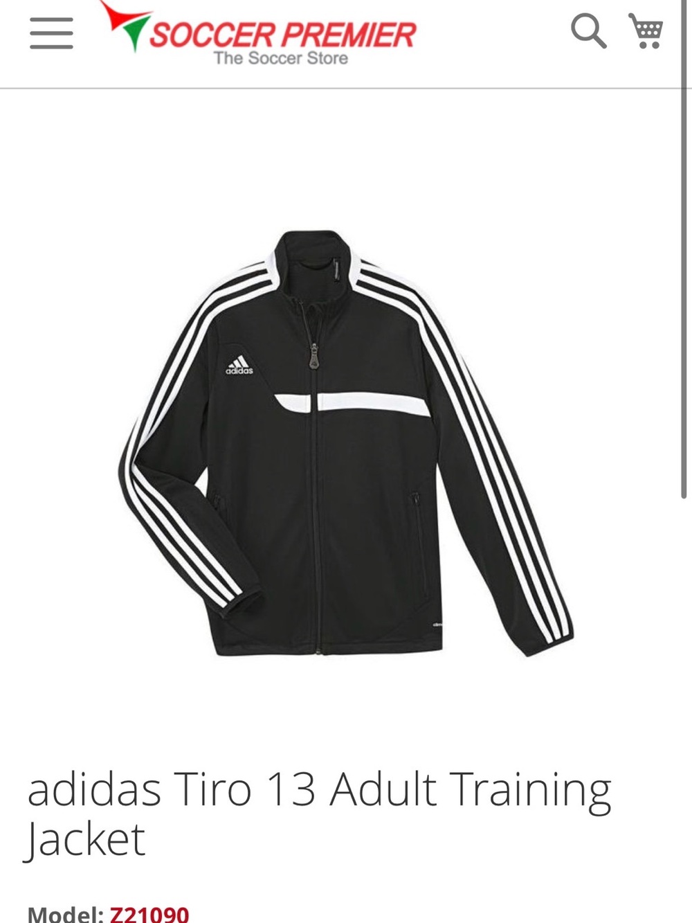 Modern Vintage adidas Tiro 13 Full Zip Climacool Athletic Track Jacket Men's S
